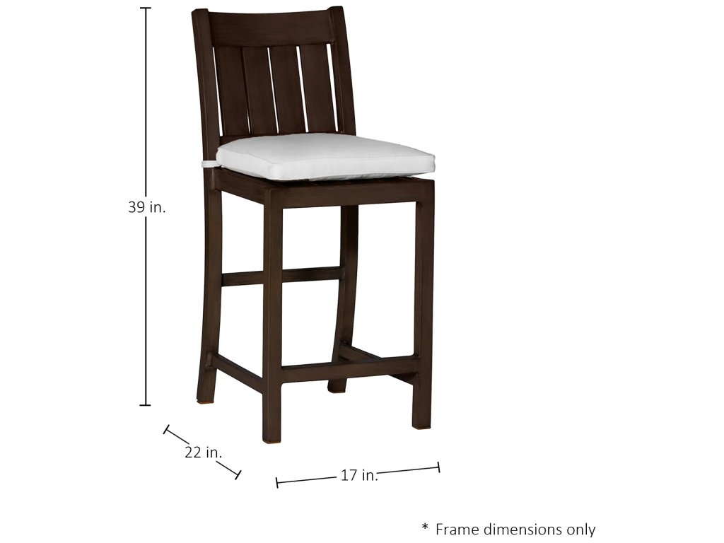 Club Wrought Aluminum Outdoor Counter Stool 24 in. - image 1