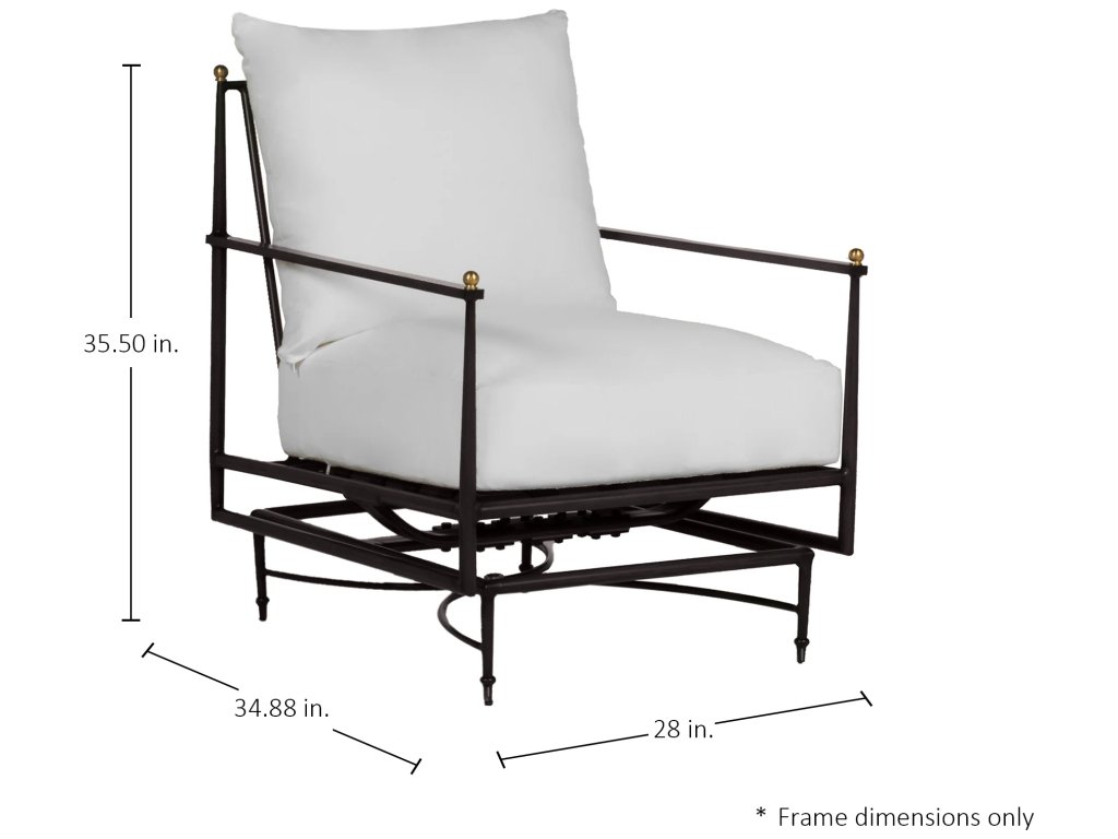 Roma Wrought Aluminum Outdoor Spring Lounge Chair - image 1