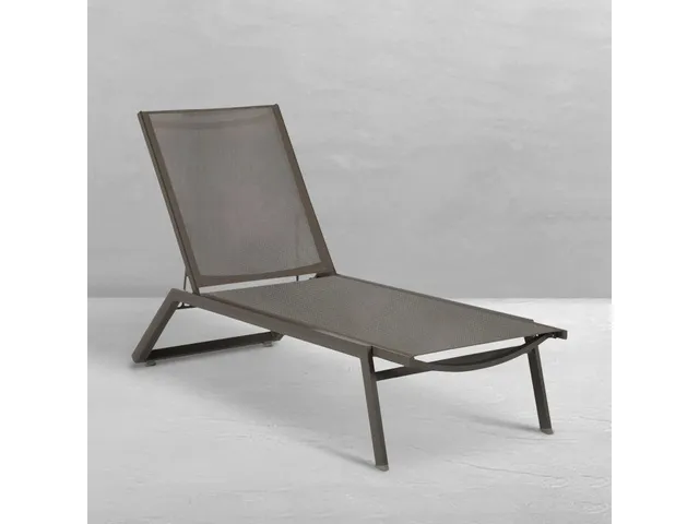 Salem Wrought Aluminum Outdoor Sling Chaise Lounge