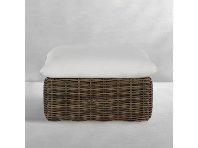 Montecito N-Dura Resin Wicker Outdoor Woven Ottoman 34.5 in.