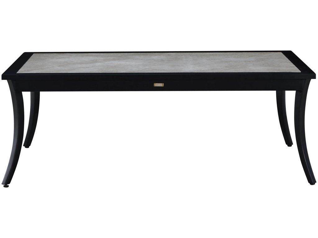Bermuda Aluminum with Porcelain Top Rectangle Coffee Table - image 3