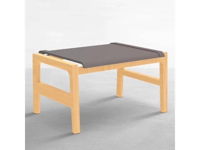 Seashore N-Dura Wood Outdoor Sling Ottoman