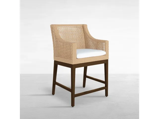 Peninsula N-Dura Resin Wicker Outdoor Counter Stool 40 in.