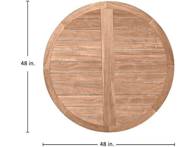 Club Teak 48 In. Round Outdoor Table Top - Alternative View