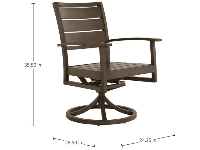 Charleston Wrought Aluminum Outdoor Swivel Rocking Arm Chair - Alternative View