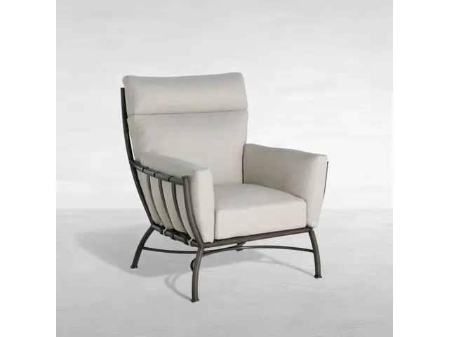 Majorca Wrought Aluminum Outdoor Lounge Chair