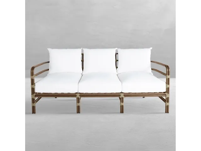 Malibu N-Dura Resin Wicker Outdoor High Back Sofa