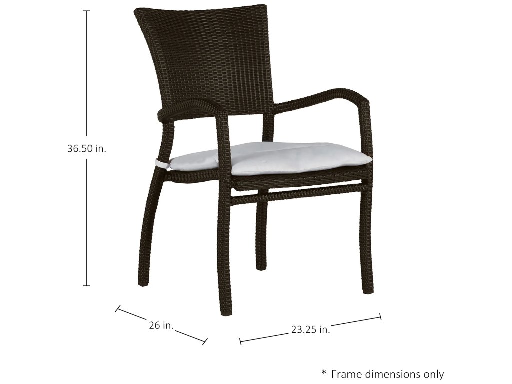 Skye Woven N-Dura Resin Wicker Stackable Outdoor Arm Chair - image 1