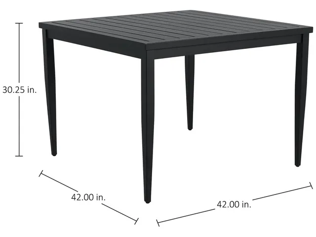 Brookings Aluminum Square Outdoor Table - Alternative View
