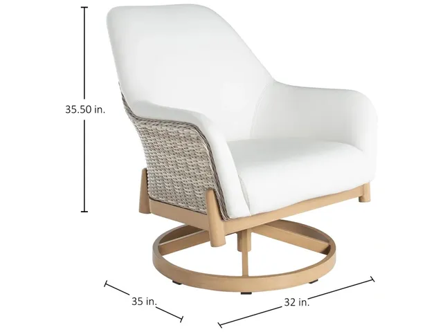 Palma N-Dura Resin Wicker Outdoor Swivel Lounge Chair - Alternative View