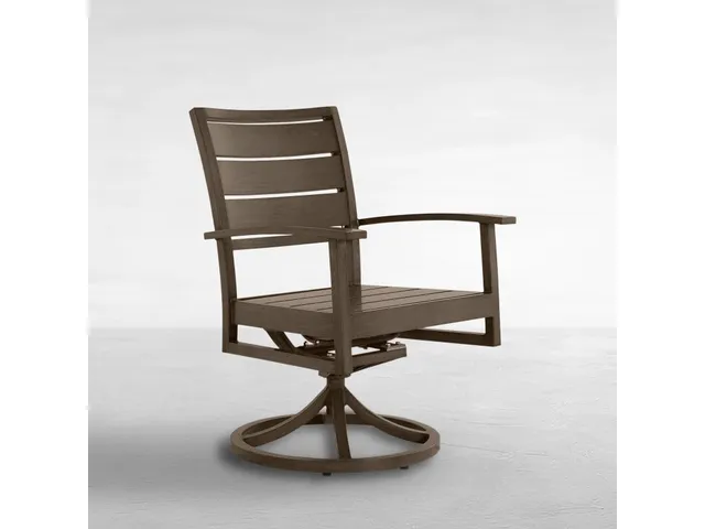 Charleston Wrought Aluminum Outdoor Swivel Rocking Arm Chair