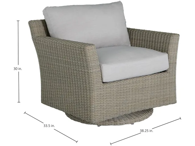 Club Woven N-Dura Resin Wicker Outdoor Swivel Glider Chair - Alternative View