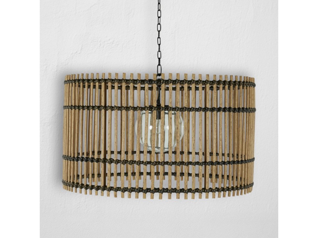 Sherman N-Dura Resin Rattan Drum Chandelier 30 in. D x 21 in. H - main image