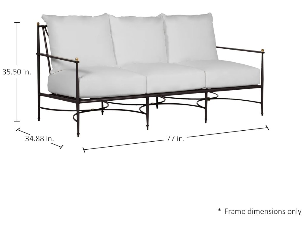 Roma Wrought Aluminum Outdoor Sofa - image 1