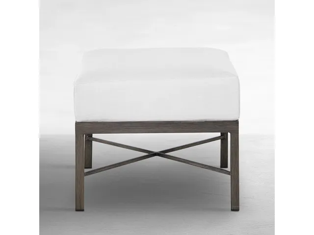 Monaco Wrought Aluminum Outdoor Ottoman