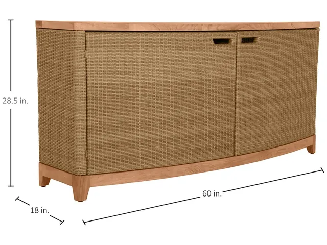Chesapeake N-Dura Resin Wicker Outdoor Console 4 Shelves - Alternative View