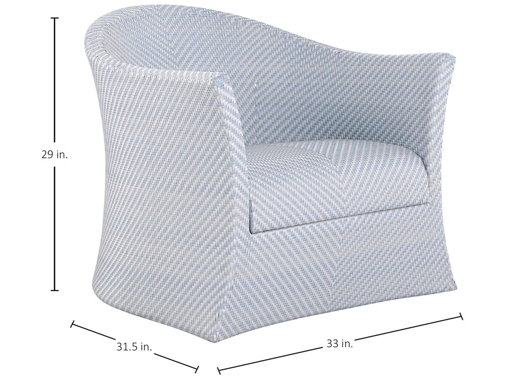 Bari N-Dura Resin Wicker Swivel Lounge - image 1