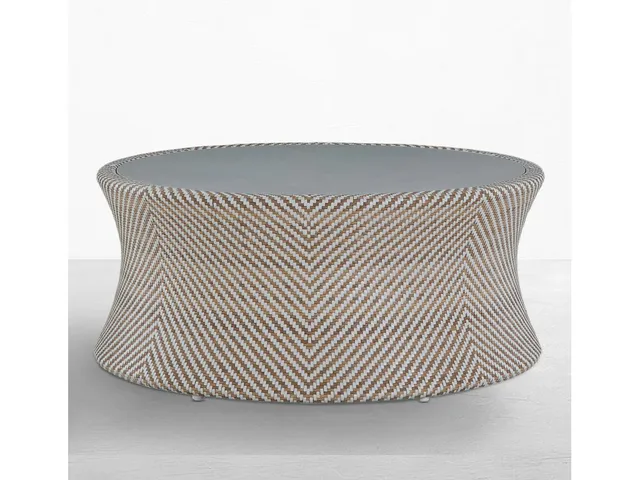 Bari N-Dura Resin Wicker Outdoor Round Coffee Table