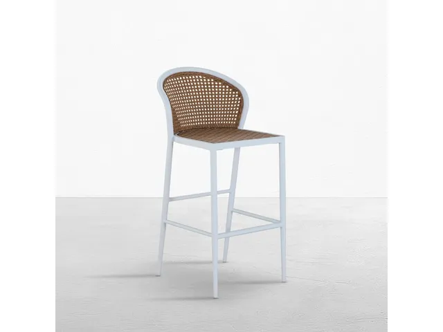 Havana Cane N-Dura Resin Wicker Small Barstool