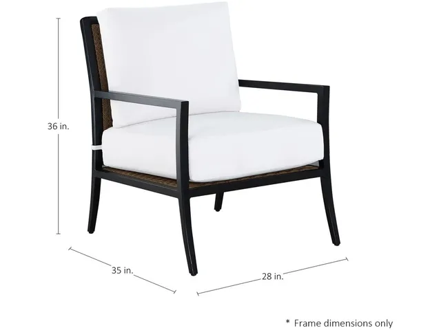 Bermuda Aluminum and Cane Lounge - Alternative View