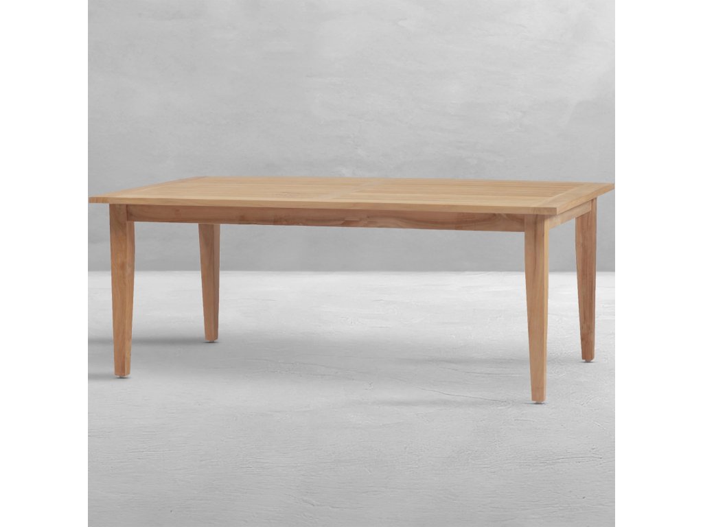 QS Croquet Teak Rectangular Farm Table, Natural Teak - main image