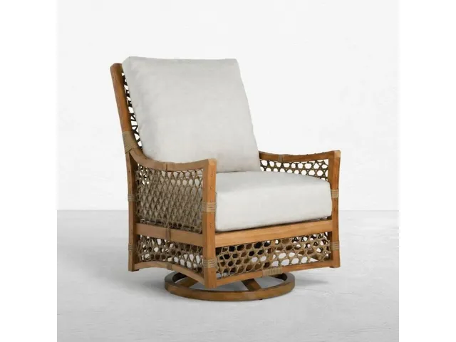 Aspen Teak Outdoor Swivel Lounge