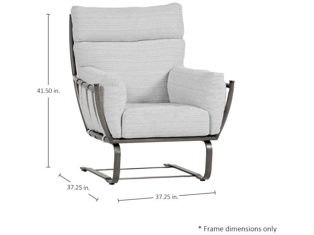 Majorca Wrought Aluminum Outdoor Spring Lounge Chair - image 1