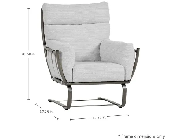 Majorca Wrought Aluminum Outdoor Spring Lounge Chair - Alternative View