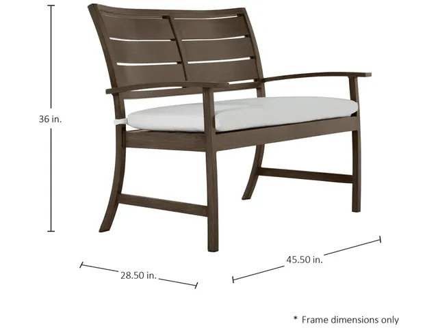 Charleston Wrought Aluminum Outdoor Bench 45.5 in. - Alternative View
