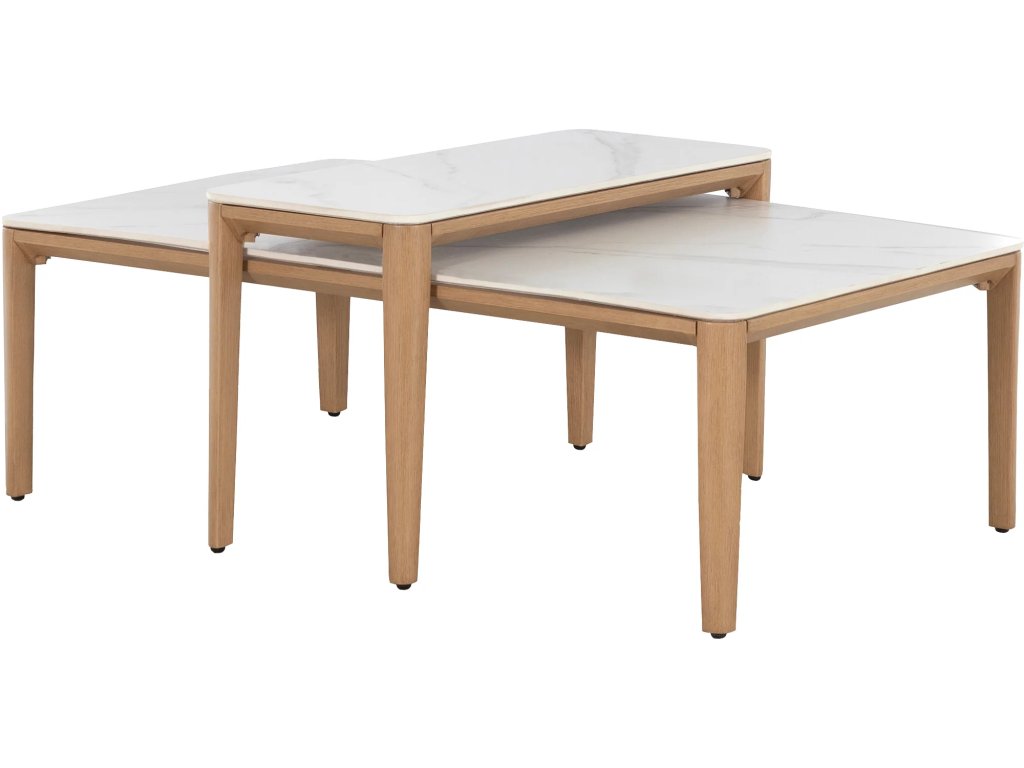 Palma Aluminum Rectangle Outdoor Nesting Coffee Table 47 in. W x 15 in. H - image 14