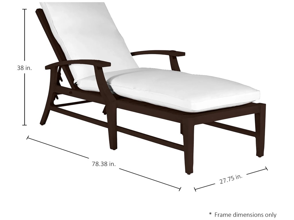 Croquet Aluminum Outdoor Chaise Lounge - image 1