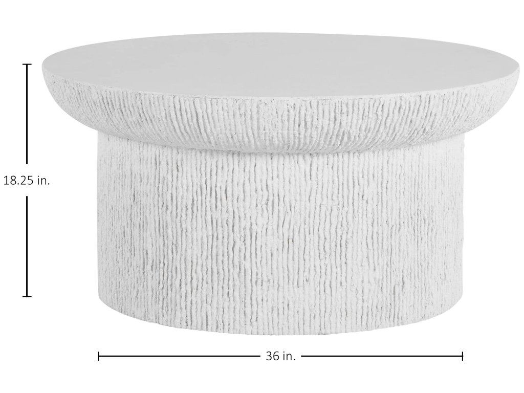 Brant Cast Stone Round Coffee Table - image 1