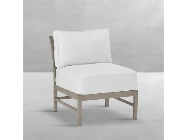 Club Teak Outdoor Sectional Slipper Chair