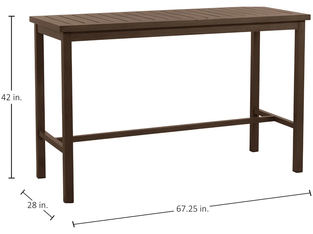 Club Aluminum Rectangle Outdoor Bar Table - image 1