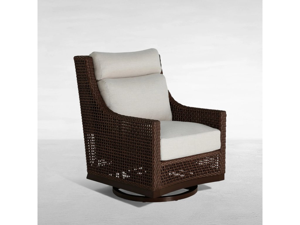 Peninsula N-Dura Resin Wicker Outdoor Swivel Glide Chair - main image