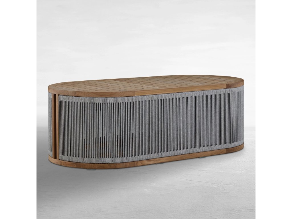 Avalon Teak Oval Outdoor Coffee Table - main image