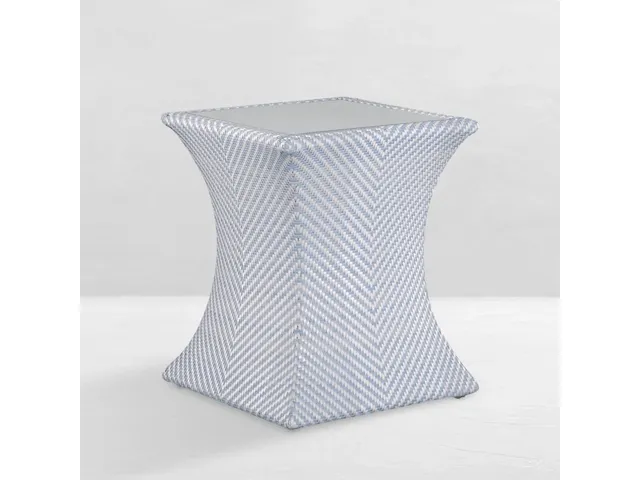 Bari N-Dura Resin Wicker Outdoor Round Square End Table