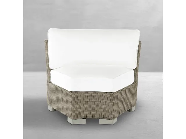 Club Woven N-Dura Resin Inside Outdoor Round Corner Chair
