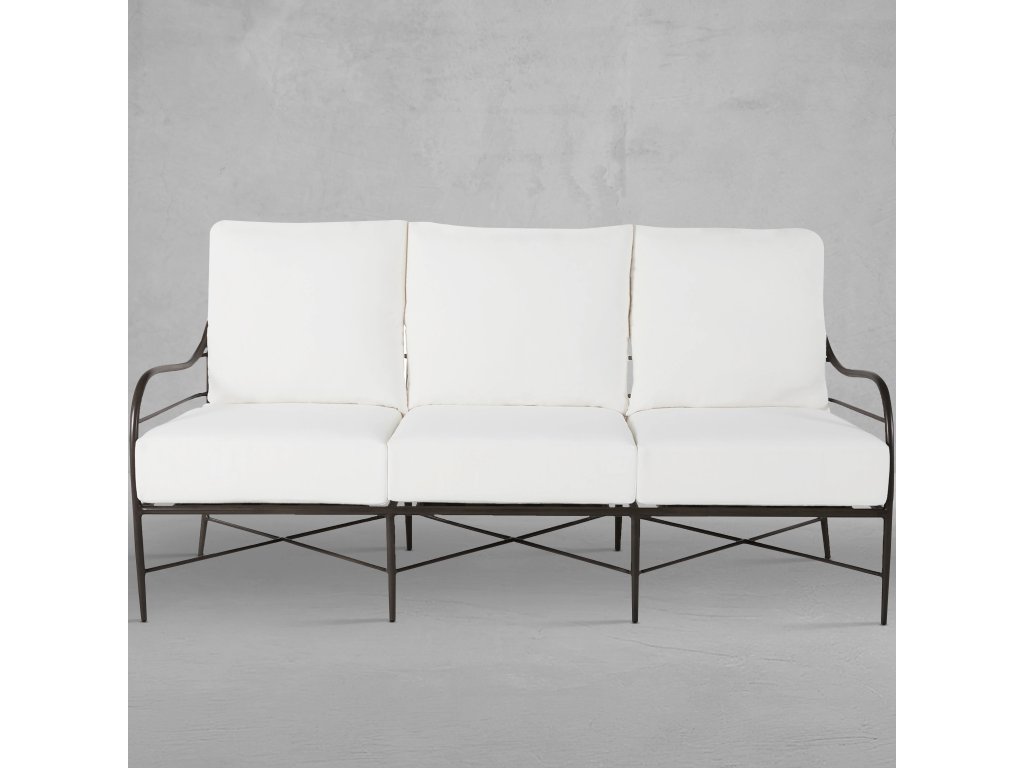 Carmel Wrought Aluminum Outdoor Sofa - main image