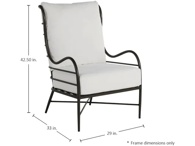 Carmel Wrought Aluminum Outdoor Lounge Chair - Alternative View