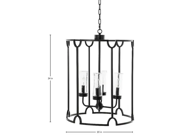 Stella Stainless Steel Round Chandelier 20 in. D x 24 in. H - Alternative View