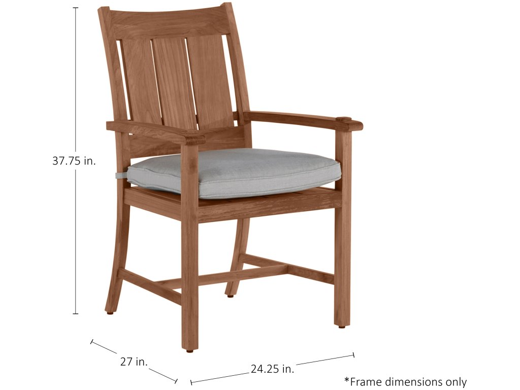 Croquet Teak Outdoor Arm Chair - image 1
