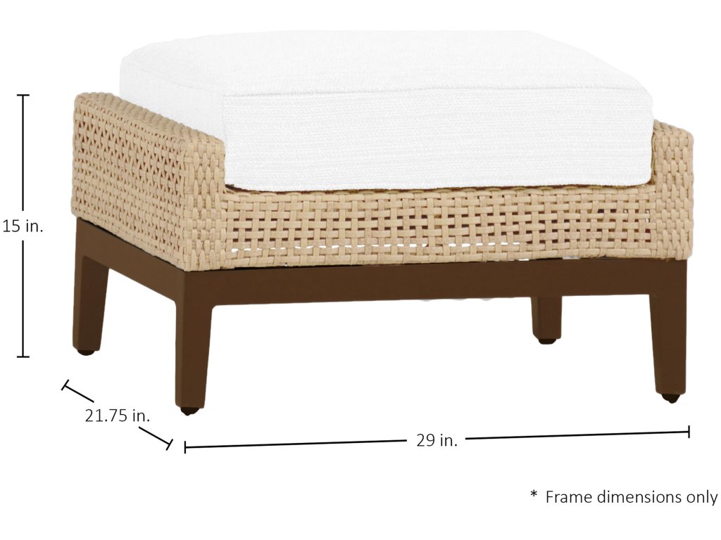 Peninsula Wicker Outdoor Woven Ottoman - image 1