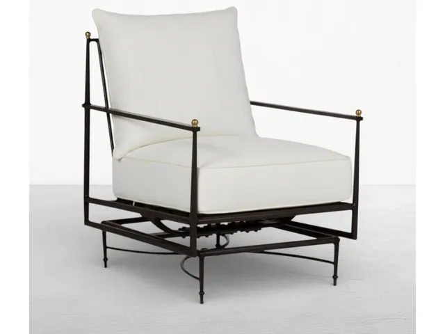 QS Roma Spring Lounge, Slate Gray with Bali Pearl Cushions