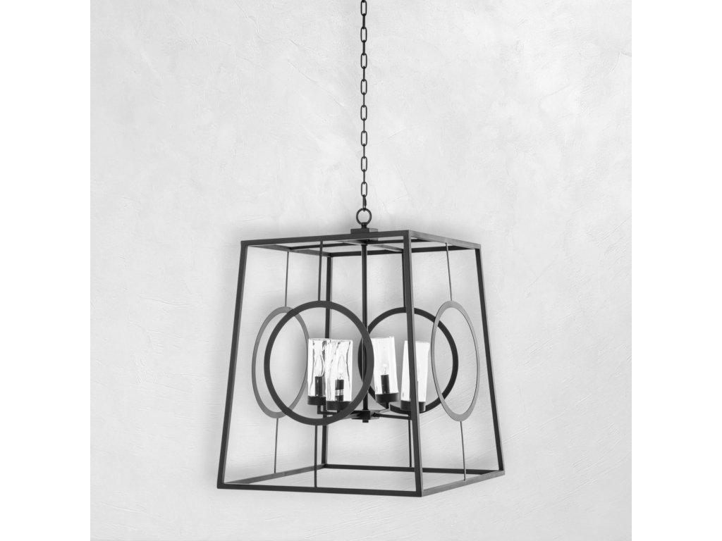 Omar Outdoor Chandelier - Stainless Steel/Black - main image