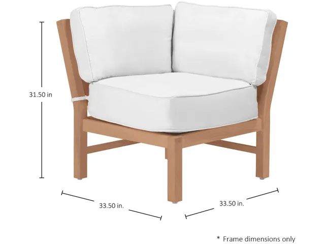 Club Teak Outdoor Sectional Corner Chair - Alternative View
