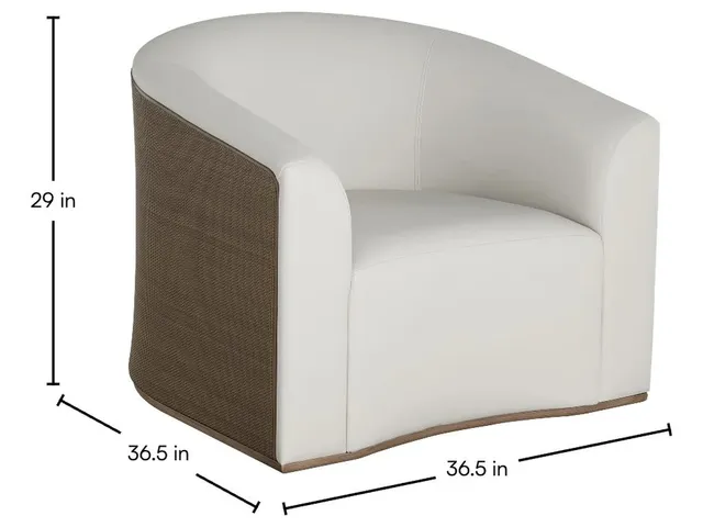 Tahoe Natural Weave Marine Grade Vinyl Lounge Chair - Alternative View