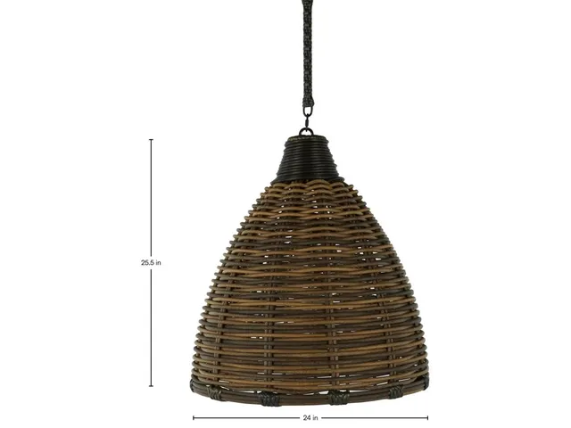 Prescott N-Dura Resin Wicker Chandelier 24.75 in. D x 26.75 in. H - Alternative View