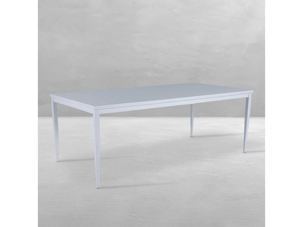 Brookings Aluminum Rectangle Outdoor Slatted Table - main image