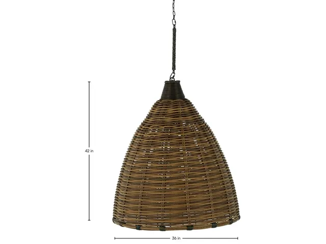 Prescott N-Dura Resin Wicker Chandelier 37.5 in. D x 4 2 in. H - Alternative View